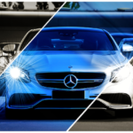 Mercedes fotó retusálás 02 - Mercedes garázsban fotózott autók különleges fény és színhatásokkal.